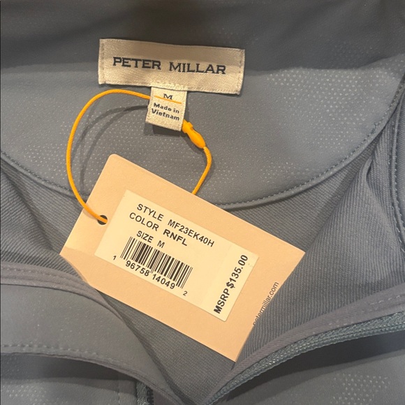 Peter Millar Light Blue Quarter-Zip Pullover - Picture 4 of 7